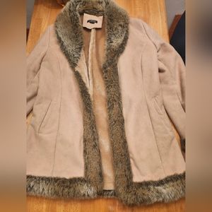 L Bahn faux sherpa coat, size 2X
